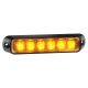 Narva 12-24V Low Profile High Powered Amber LED Warning Light With Multiple Flash Patterns (133 X 28 X 17mm)