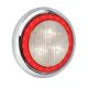 Narva 9-33V LED Reverse Light With Red LED Tailight Ring And Chrome Base (150mm X 30mm Round) 