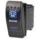 Narva SPDT 20 Amp Off/On 12V Blue Illuminated Beacon Sealed Rocker Switch (Blister Pack Of 1) 