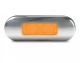 Hella 12-24V Flush Mount Amber Front End Outline LED Marker Light With Stainless Steel Rim (Pack Of 16)