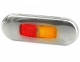 Hella 12-24V Flush Mount Red/Amber Side Marker Light With Stainless Steel Rim 