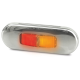Hella 12-24V Flush Mount Red-Amber Side Marker Light With Stainless Steel Rim (Pack Of 16) 