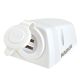 Narva Heavy Duty Surface Mount Dual USB Socket With White Housing (Blister Pack Of 1) 