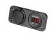 Aerpro Black Flush Mount Dual Accessory Socket/ Volt Gauge 