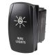 Narva Nav Lights SPDT Off/On 12-24V Blue LED Sealed Rocker Switch (Blister Pack Of 1) 