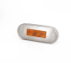LUCIDITY 12-24V AMBER MARKER LIGHT WITH CHROME BEZEL (85 x 29 x 12mm)