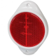 Hella 85mm Red Reflector With White Mounting Bracket