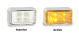 LED 12-24V Side Direction Indicator Light With Clear Lens & Chrome Housing (58 X 35 X 21mm) 
