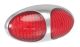 LED 12-24V Red Rear End Outline Marker Light With Chrome Housing (Blister Pack Of 1) 