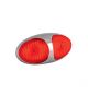 LED 12-24V Red Rear End Outline Marker Light With Chrome Housing