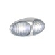 LED 12-24V White Front End Outline Marker Light With Chrome Housing 
