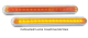 LED 12V Slimline Indicator Strip Light With Chrome Bracket (404 X 46 X 17mm) 