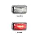 LED 12-24V Red Rear End Outline Marker Light With Chrome Base (Box Of 10) (74 X 38 X 35mm)