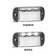 LED 12-24V White Front End Outline Marker Light With Reflector & 4 Pin Harness 