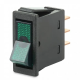 Hella SPST On/Off 12V Green Illuminated Rocker Switch