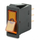 Hella SPST On/Off 12V Amber Illuminated Rocker Switch