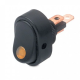 Hella SPST Off/On 12V Amber Illuminated Compact Rocker Switch (Blister Pack Of 1)