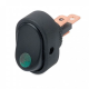 Hella SPST Off/On 12V Green Illuminated Compact Rocker Switch (Blister Pack Of 1)