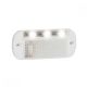 LED 12-24V White Front End Outline Marker Light With Reflector & White Housing 