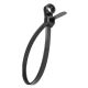 Narva 200mm X 4.8mm Black Dual Slot Double Head Cable Tie (Pack Of 25) 
