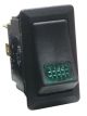 Cole Hersee SPST On/Off 12V Green Illuminated Rocker Switch 