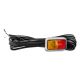 LED 12-24V Red/Amber Side Marker Light With Chrome Housing And 3m Cable