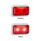LED 12-24V Red Rear End Outline Marker Light With Chrome Bracket (Pack Of 10)