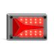 LED 12-24V Stop/Tail Light With Diffused Tailight Function & Chrome Housing 