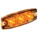 Narva 12-24V High Powered Low Profile Amber LED Warning Light With Clear Lens & Multiple Flash Patterns (89 X 30 X 7mm)