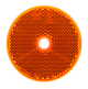 LED Amber 60mm Round Screw Type Reflector Blister Pack Of 2 