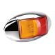 Narva 10-33V Red/Amber LED Side Marker Light With Chrome Housing (90 X 45 X 26mm)