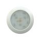 LED 12V Low Profile Warm White Interior Light With White Bezel (76mm X 9mm Round) 