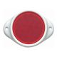Narva 80mm Round Red Reflector Plastic Holder Dual Fixing Holes