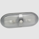 Narva Silver Satin Dual Interior Dome Light With Switch (Blister Pack Of 1)