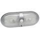 Narva Silver Satin Dual Interior Dome Light With Power Jack & Switch (Blister Pack Of 1)