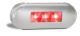 LED 12-24V Red Rear End Outline Marker Light With Stainless Steel Bezel (86 X 31 X 10mm) 