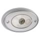 Narva 10-30V LED Silver Satin Oval Courtesy Light With On/Off Switch (140 X 93 X 21mm)