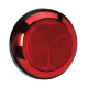 Narva Red Retro Reflector With Chrome Ring (130mm X 30mm Round) 