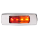 NARVA 9-33V RED/AMBER LED SIDE MARKER LIGHT WITH CHROME COVER & DEUTSCH CONNECTOR