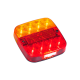 LED 12V COMBINATION TAILIGHT WITH NUMBER PLATE LIGHT (107 x 107 x 23mm)