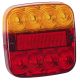 LED 12V Combination Tailight With Number Plate Light (107 X 107 X 23mm) 
