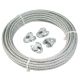 Ark 4mm Galvanised Brake Cable With 4 Clamps To Suit (8m Roll)