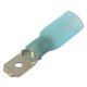 Bellanco Blue 6.3mm Male Blade Adhesive Lined Heatshrink Terminal (Pack Of 100) 