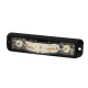 ECCO 12-24V 180 DEGREE AMBER/WHITE LED WARNING LIGHT (130 X 29 X 21mm)