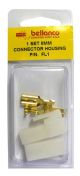 Bellanco White 8mm 1 Pin Complete Connector Housing Kit 