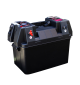 KT Portable Battery Box With Voltmeter To Suit 100Ah Batteries (420mm(L) X 230mm(W) X 290mm(H)) 