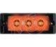 Code 3 12-24V Amber 3 LED Surface Mount Warning Light With 12 Flash Patterns