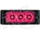 Code 3 12-24V Red 3 LED Surface Mount Warning Light With 12 Flash Patterns 