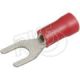 Red 4mm Fork Crimp Terminal (Pack Of 100)