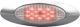 LED 12V Red Rear End Outline Marker Light With Clear Lens And Chrome Bezel